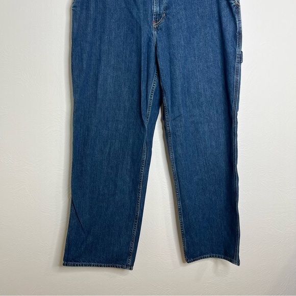 Vintage Tommy Hilfiger Denim Mens Denim Carpenter Jeans Blue Cotton Baggy Sz 38 - Picture 3 of 16